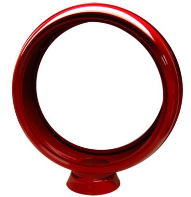 Stalen Benzinepomp Bol - Rood Geverfd - Zonder Glas