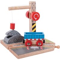 Houten rails - gravel kraan