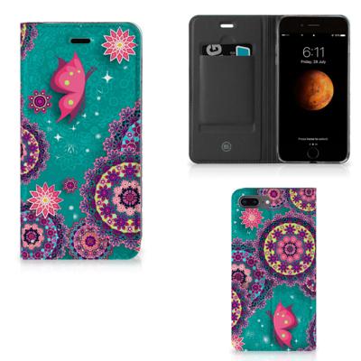 Apple iPhone 7 Plus | 8 Plus | Bookcase | Cirkels en Vlinders