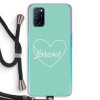 Forever heart pastel: Oppo A72 Transparant Hoesje met koord