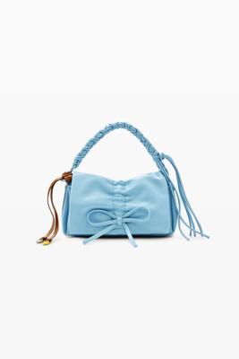 Glanzende strik tas - BLUE - U