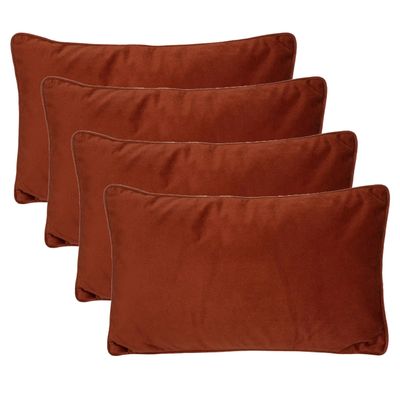 Bank/sierkussens Sophia - 4x stuks - 30 x 50 cm - polyester met rits