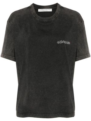 Alessandra Rich t-shirt orné de cristaux à imprimé graphique - Gris