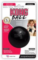 Kong extreme rubber bal zwart (MEDIUM 7,5X7,5X7,5 CM) - thumbnail