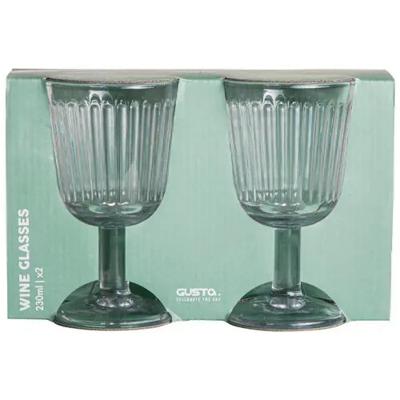 'Gusta Wijnglas geribbeld - 230 ml - set van 2' kopen? | FOR YOU GIFTS 'Gusta Wijnglas geribbeld - 230 ml - set van 2' kopen? | FOR YOU GIFTS