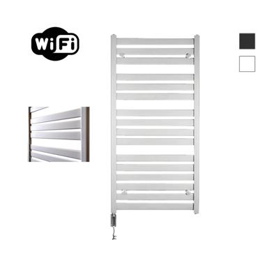 Sanicare HVW - Moda electrische WifiRadiator - 120x60cm - mat wit met thermostaat chroom - linksonder HLDWC 601200/W