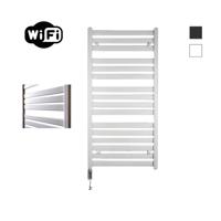 Sanicare HVW - Moda electrische WifiRadiator - 120x60cm - mat wit met thermostaat chroom - linksonder HLDWC 601200/W