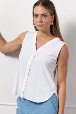 Elise sls blouse - white - 12914