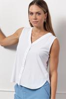 Elise sls blouse - white - 12914