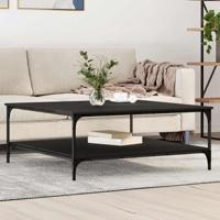 Salontafel Zwart eiken 100 x 100 x 40 cm Bewerkt hout
