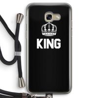 King zwart: Samsung Galaxy A5 (2017) Transparant Hoesje met koord