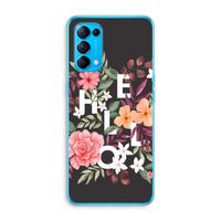Hello in flowers: Oppo Find X3 Lite Transparant Hoesje