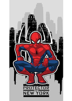 Spiderman handdoek grijs polyester 70 x 140 cm - thumbnail