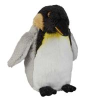 Pluche koningspinguin knuffel - zwart/wit - 15 cm - dieren knuffels - thumbnail