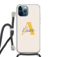 Amber Script: iPhone 12 Pro Max Transparant Hoesje met koord