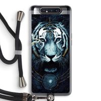Darkness Tiger: Samsung Galaxy A80 Transparant Hoesje met koord
