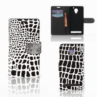 Lenovo C2 Power Telefoonhoesje met Pasjes Slangenprint - thumbnail