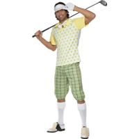 Golfer kostuum - volwassenen - maat 46/48 - polyester - golfpak - verkleedkleding