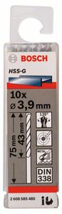 Bosch Accessoires Metaalboren HSS-G, Standard 3,9 x 43 x 75 mm 10st - 2608585485