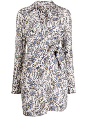 Veronica Beard robe-portefeuille à imprimé abstrait - Gris