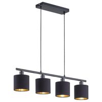 Reality Hanglamp Tommy 150 X 75 Cm E27 Staal 60w Zwart - thumbnail