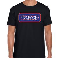 Verkleed T-shirt voor heren - Engeland - zwart - voetbal supporter - themafeest