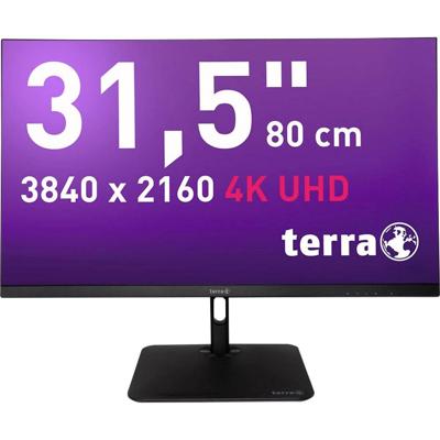 Terra 3295W LCD-monitor Energielabel F (A - G) 80 cm (31.5 inch) 3840 x 2160 Pixel 16:9 5 ms HDMI, DisplayPort, Hoofdtelefoonaansluiting, USB-C, RJ45 IPS LCD