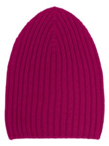 Barrie ribbed-knit cashmere beanie - Rose