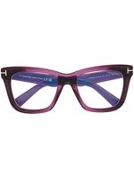 TOM FORD Eyewear lunettes de vue carrées à logo - Violet