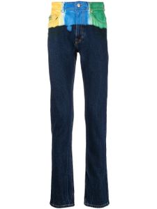 Versace Jeans Couture jean slim à design colour block - Noir