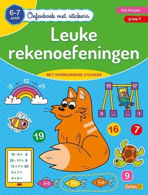 Deltas oefenboek met stickers - leuke rekenoefeningen 6-7 jaar