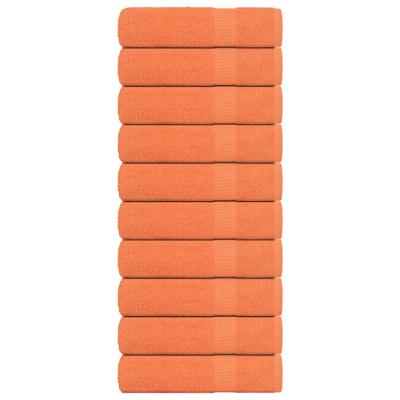 VidaXL Badhanddoeken 10 st 100x150 cm 360 g/m² 100% katoen oranje