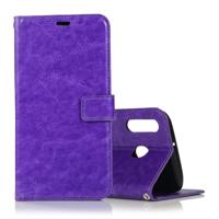 Crazy Horse textuur horizontale Flip lederen draagtas met houder & kaartsleuven & portemonnee & fotolijstjes voor Galaxy A40 (paars)