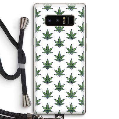 Weed: Samsung Galaxy Note 8 Transparant Hoesje met koord