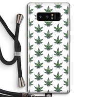 Weed: Samsung Galaxy Note 8 Transparant Hoesje met koord