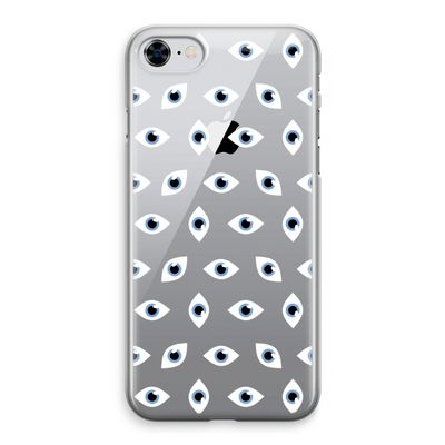 Eyes pattern: iPhone 8 Transparant Hoesje