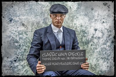 Thomas Pak Klassiek Navy Gekleurd Gespikkeld | Peaky Blinders