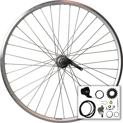 Achterwiel 28" Nexus 3V RN ZAC 2000 RVS spaken zilver