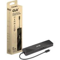 Club 3D usb-c 3.2 gen2 6-in-1 dual displays portable dock dockingstation (zwart)