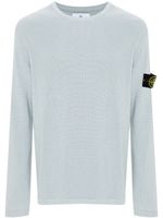 Stone Island pull en coton à patch Compass - Bleu - thumbnail