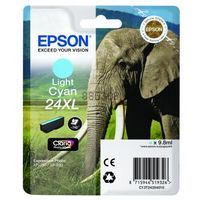 Epson Elephant Singlepack Light Cyan 24XL Claria Photo HD Ink - thumbnail