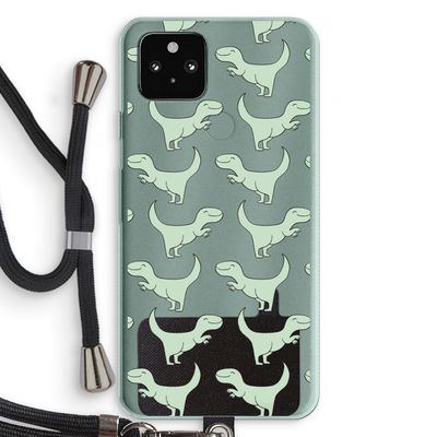 Dinos: Pixel 5a 5G Transparant Hoesje met koord