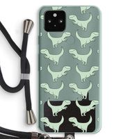 Dinos: Pixel 5a 5G Transparant Hoesje met koord