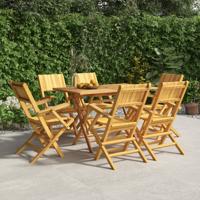 Tuinstoelen inklapbaar 6 st 55x61x90 cm massief teakhout