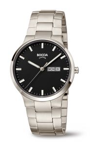 Boccia 3649-03 Horloge Titanium zilverkleurig-zwart 39 mm