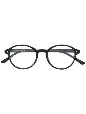 Giorgio Armani lunettes de vue à monture ronde - Noir