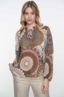 Geisha Blouse 53268-20 Blouse 720 Sand/black