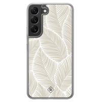 Samsung Galaxy S22 hybride hoesje - Palmy leaves beige - thumbnail