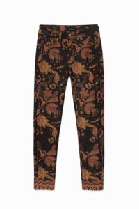 Etnische skinny broek - BLACK - 34