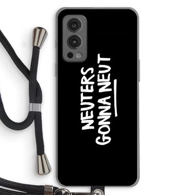 Neuters (zwart): OnePlus Nord 2 5G Transparant Hoesje met koord